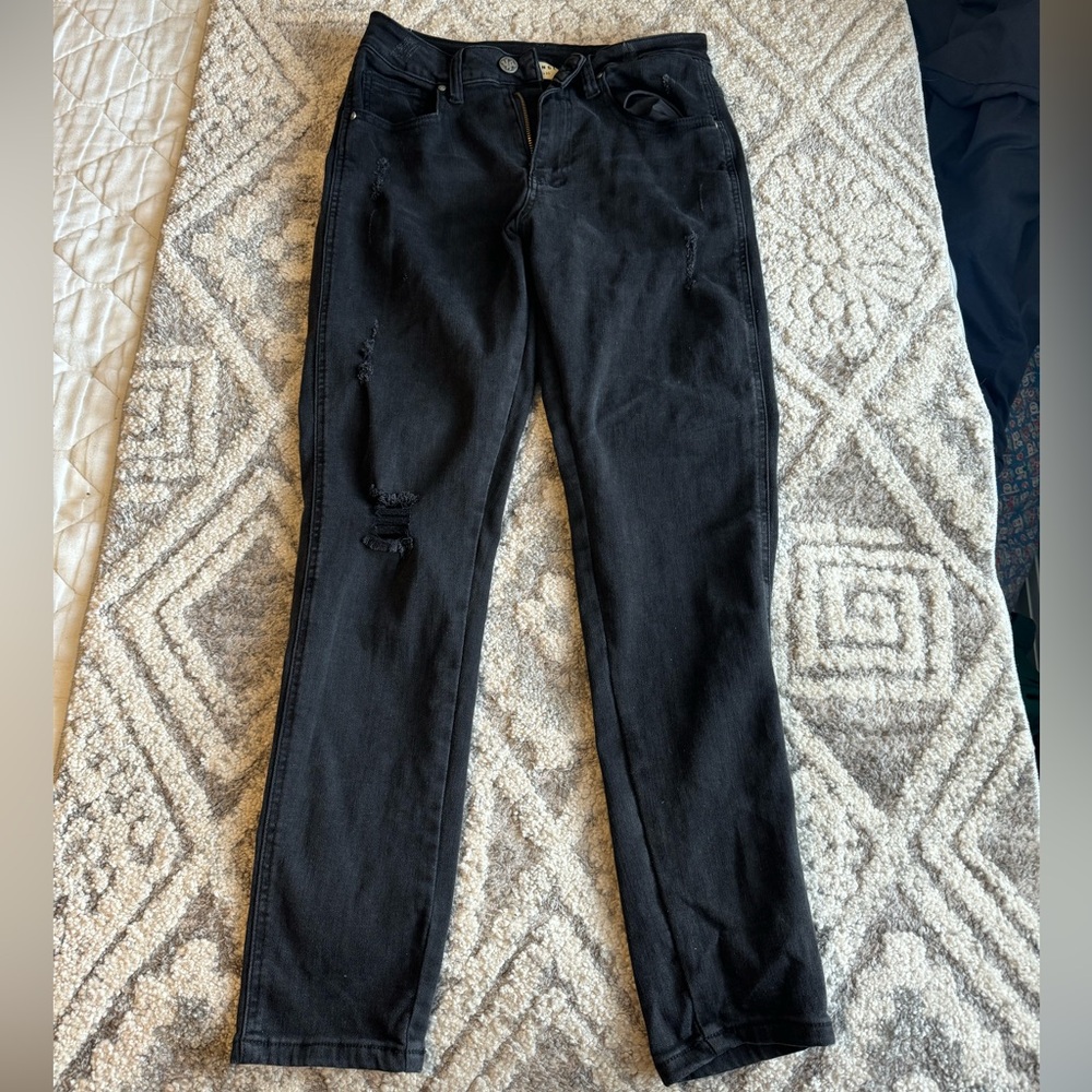 YoungLA 607 tailored slim fit jeans (Black Wash / 32x30)